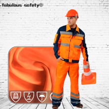Industrial Safety Hi Vis Orange Cotton Fr Fabric For Uniform